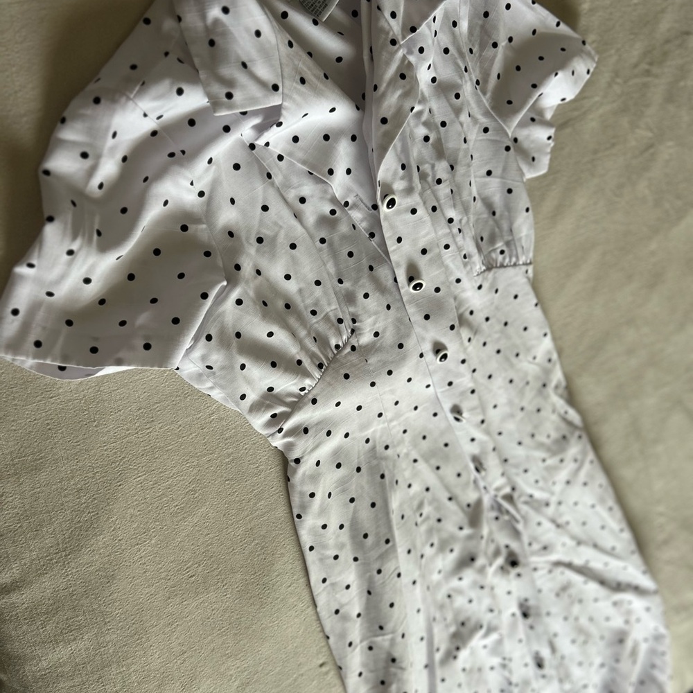 Sheri Martin Black and White Polka Dot Dress